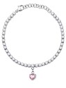 La Petite Story Braccialetto in acciaio delicato con cristalli Love LPS05ASD25 donna