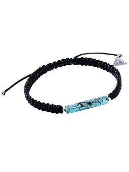 Lampglas Bellissimo bracciale Shamballa con turchese e perla Lampglas in argento sterling BSHX8 unisex