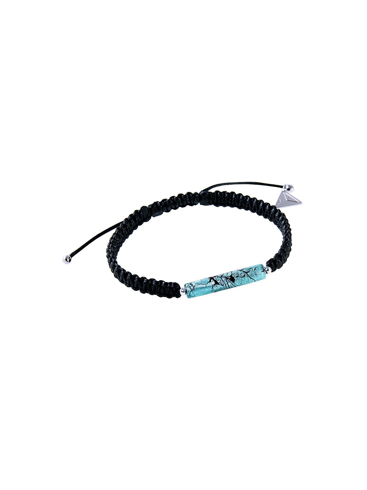 Lampglas Bellissimo bracciale Shamballa con turchese e perla Lampglas in argento sterling BSHX8 unisex