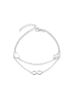 Beneto Elegante bracciale doppio in argento AGB636 / 21 donna