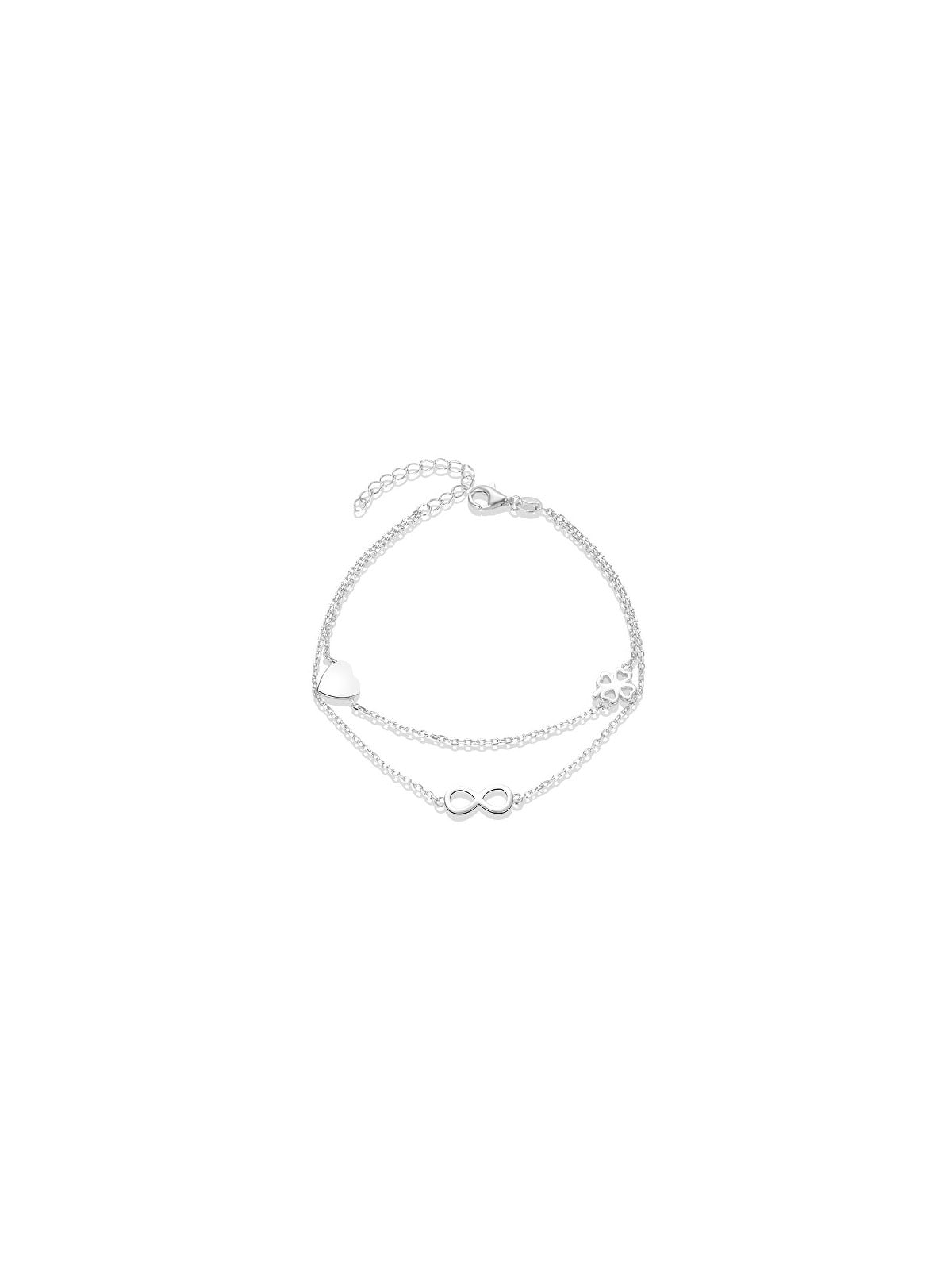 Beneto Elegante bracciale doppio in argento AGB636 / 21 donna