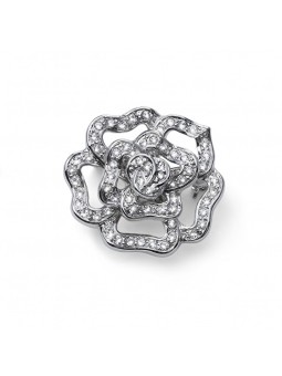 Oliver Weber Spilla floreale scintillante con cristalli Fiorellino trasparenti 58048 donna