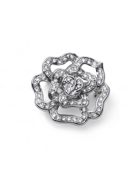 Oliver Weber Spilla floreale scintillante con cristalli Fiorellino trasparenti 58048 donna