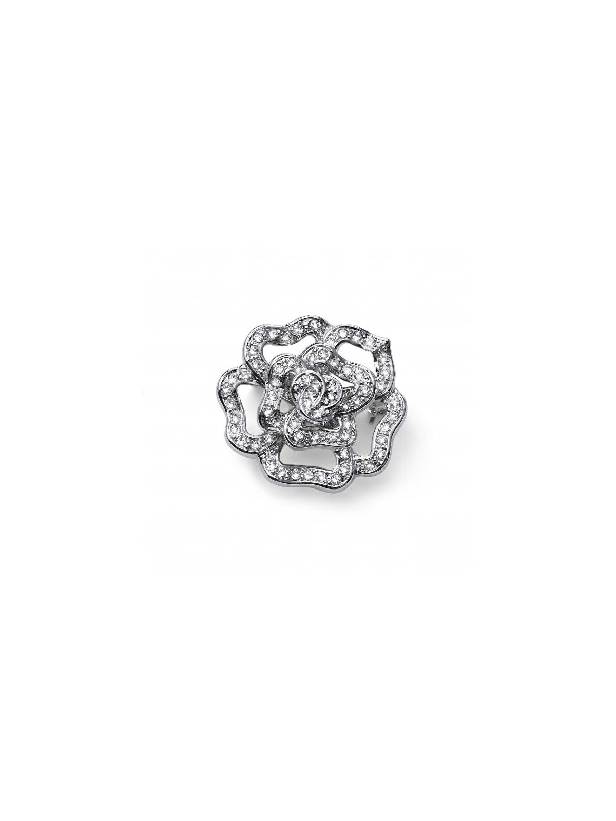 Oliver Weber Spilla floreale scintillante con cristalli Fiorellino trasparenti 58048 donna