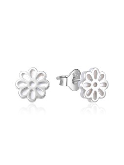 MOISS Eleganti orecchini in argento con fiori in madreperla E0002439 donna