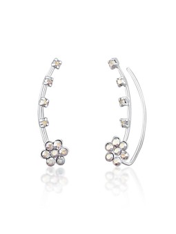 JwL Luxury Pearls Orecchini floreali longitudinali con cristalli JL0722 donna