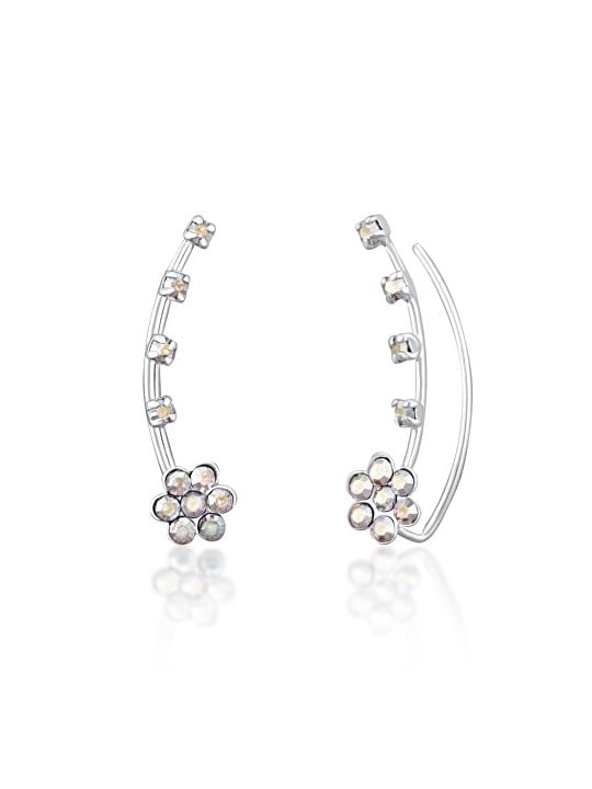 JwL Luxury Pearls Orecchini floreali longitudinali con cristalli JL0722 donna