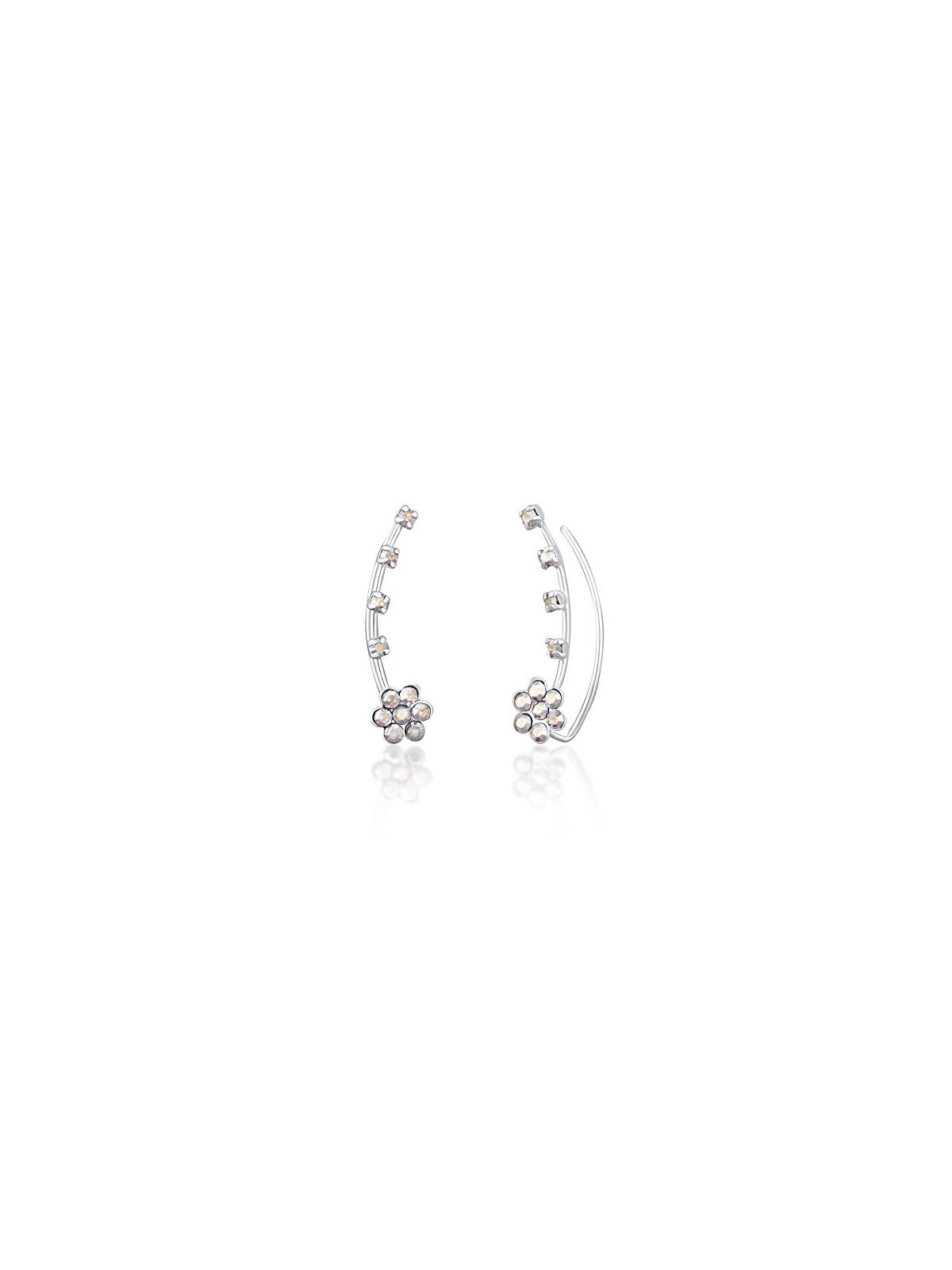 JwL Luxury Pearls Orecchini floreali longitudinali con cristalli JL0722 donna