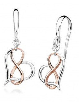 Silver Cat Orecchini romantici bicolore Amore infinito SC448 donna