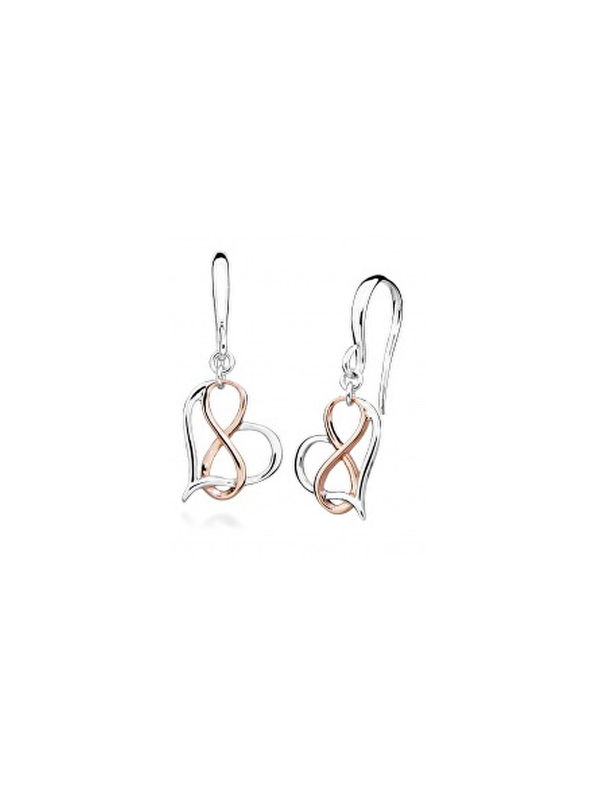 Silver Cat Orecchini romantici bicolore Amore infinito SC448 donna