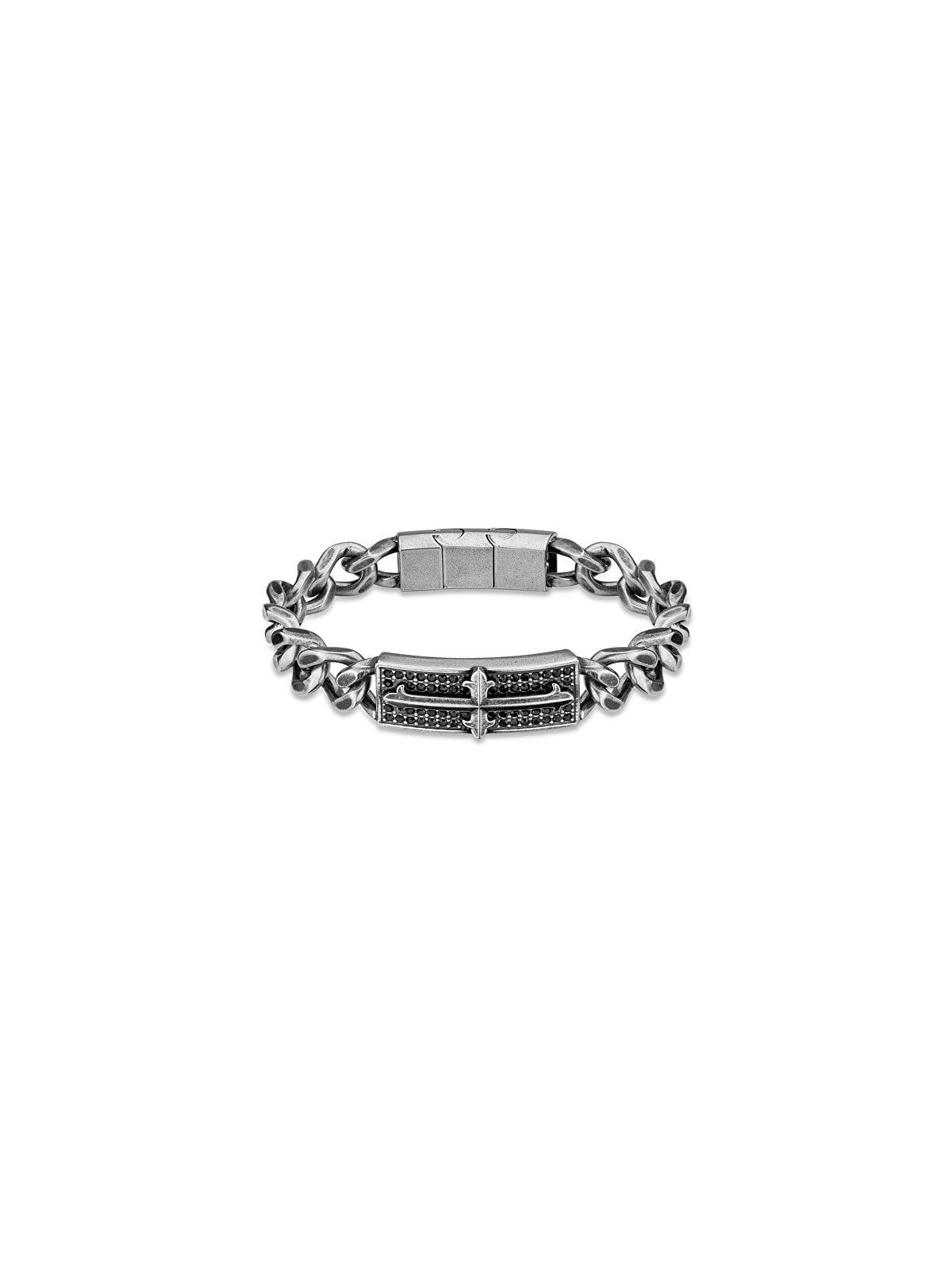 Police Elegante bracciale a catena con croce Vigor PEAGB2120402 uomo