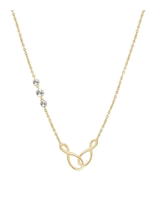 Brosway Elegante collana con nastro infinito placcata in oro BBN10 donna