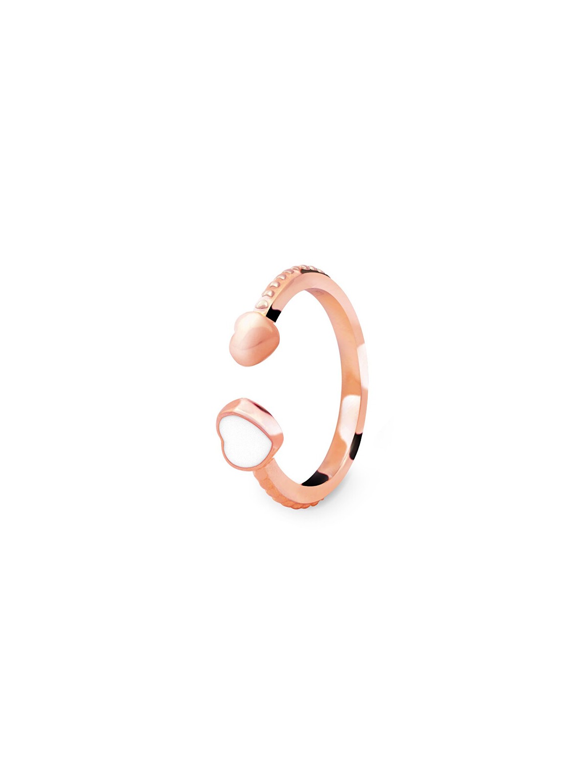 Beneto Anello aperto in bronzo delicato con cuori AGG472-RG donna