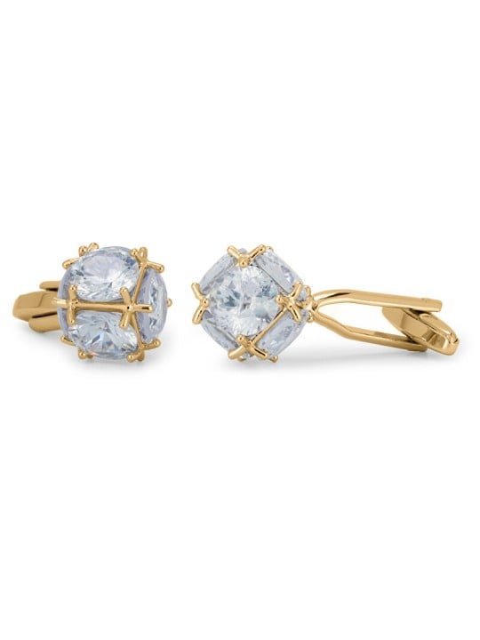 Troli Gemelli scintillanti placcati in oro unisex