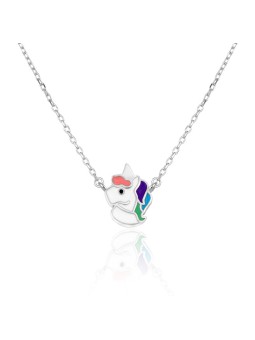 Beneto Bellissima collana in argento con unicorno AGS1339/40D bambino