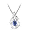 Silver Cat Collana in argento con tanzanite sintetica SC469 catena, pendente donna