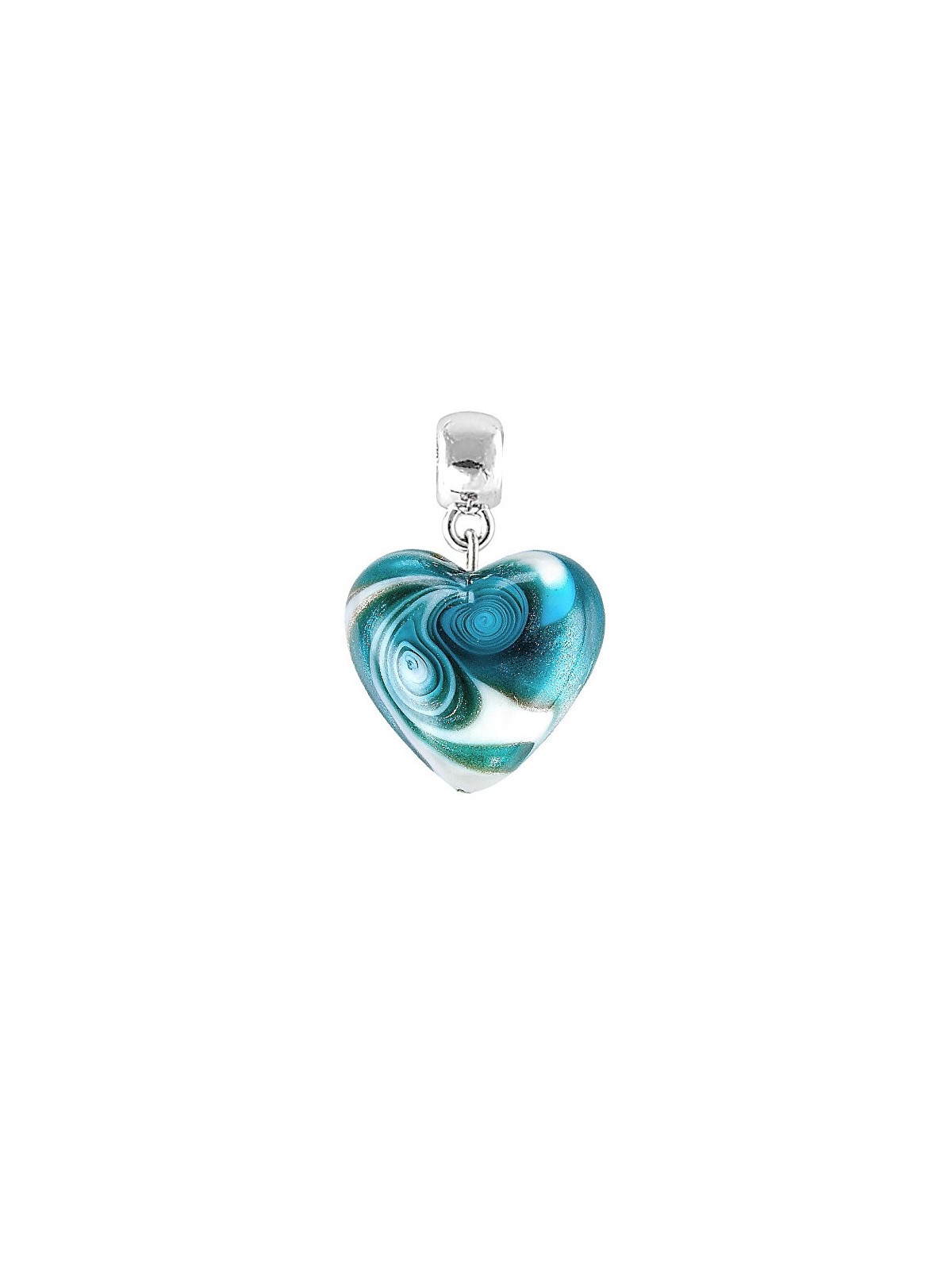 Lampglas Ciondolo unico Azure Storm in perla di vetro S19 donna