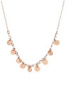 Troli Collana con monete in acciaio color oro rosa donna