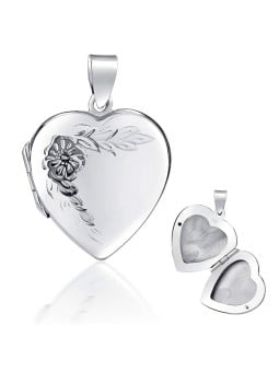 Silvego Medaglione d'argento a forma di cuore PRML10248 donna
