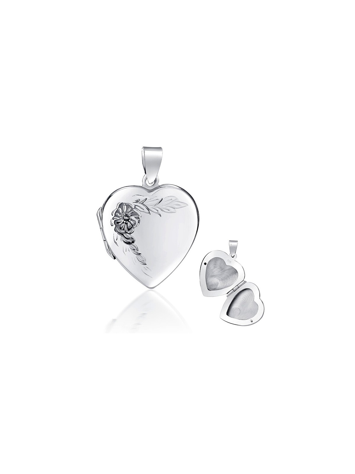 Silvego Medaglione d'argento a forma di cuore PRML10248 donna