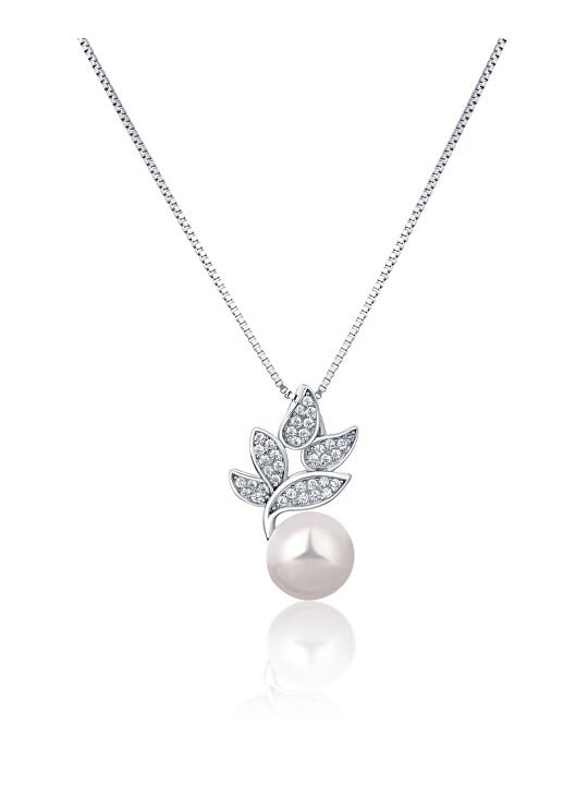 JwL Luxury Pearls Bellissima collana in argento con vera perla e zirconi JL0785 catena, pendente donna