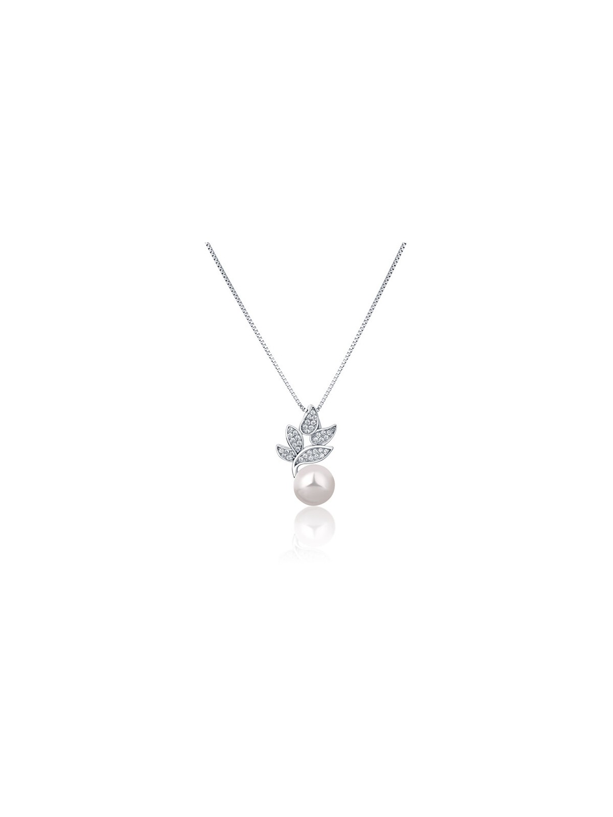 JwL Luxury Pearls Bellissima collana in argento con vera perla e zirconi JL0785 catena, pendente donna