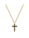 Brosway Collana con croce placcata in oro Backliner BBC02 uomo