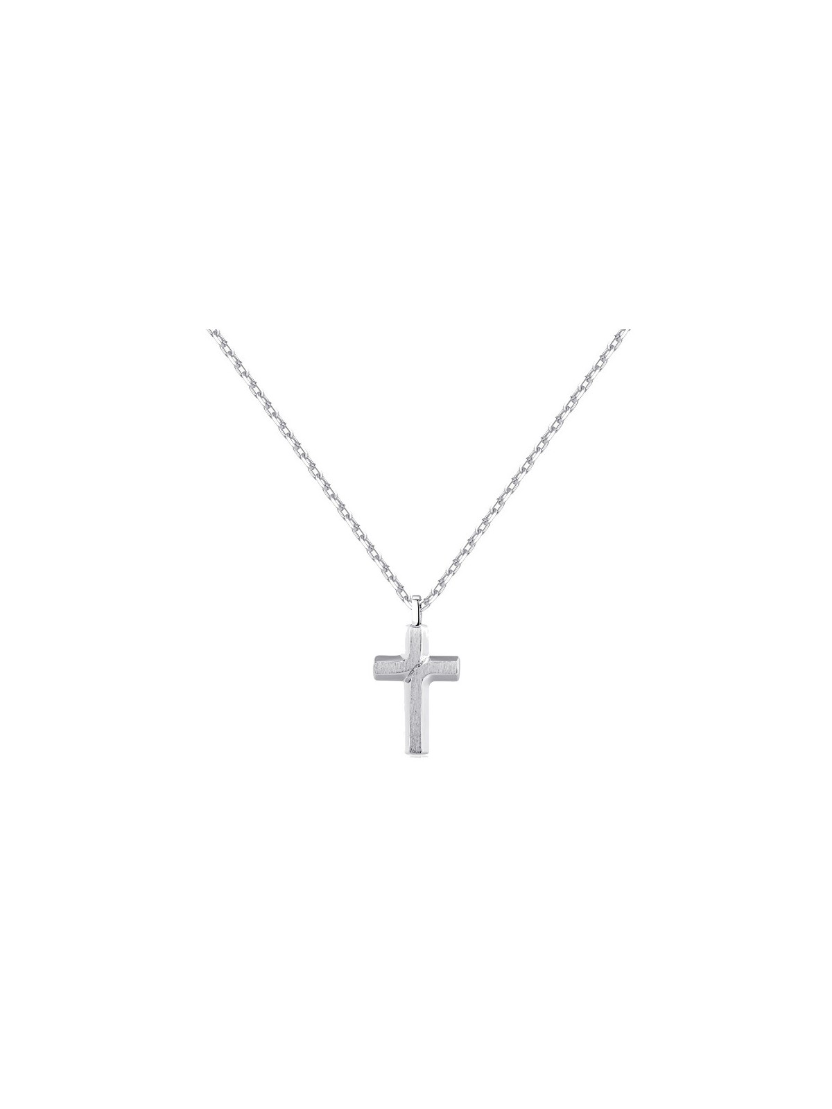 Brosway Elegante collana in acciaio con croce Backliner BBC04 uomo