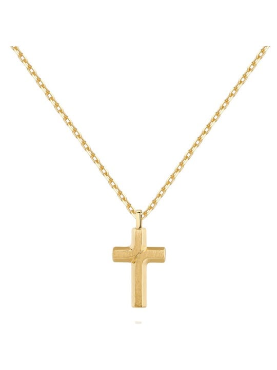 Brosway Elegante collana in acciaio con croce Backliner BBC05 uomo