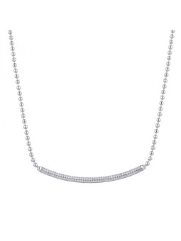 Rosato Incantevole collana in argento con zirconi Bianca RZBI01 donna