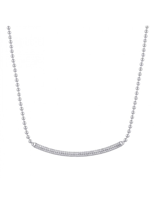 Rosato Incantevole collana in argento con zirconi Bianca RZBI01 donna