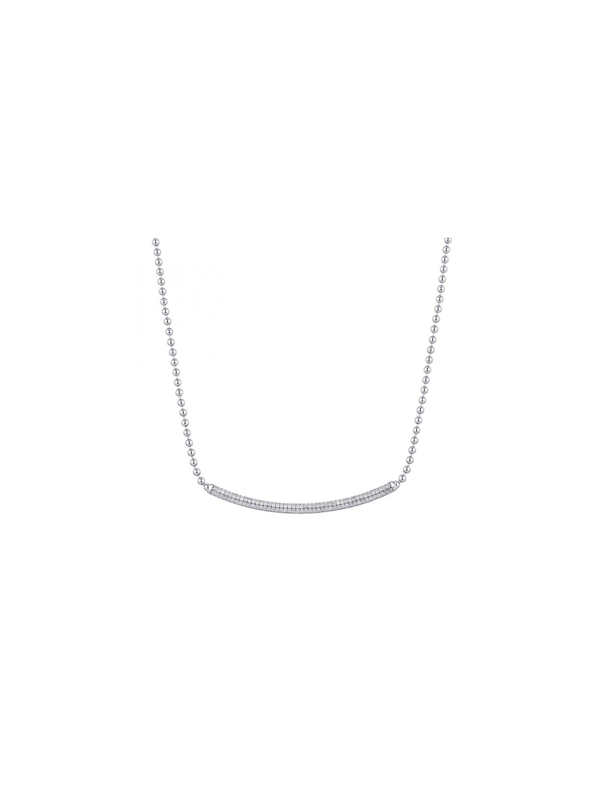 Rosato Incantevole collana in argento con zirconi Bianca RZBI01 donna
