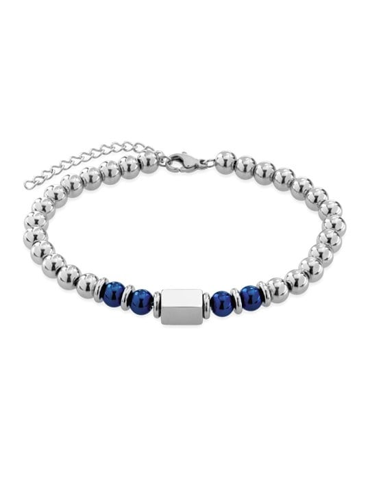 Troli Bracciale da uomo in acciaio con perline VESB0959SBL uomo