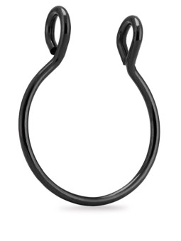 Troli Anello finto per il naso setto nasale in acciaio VSE6016B-PET unisex