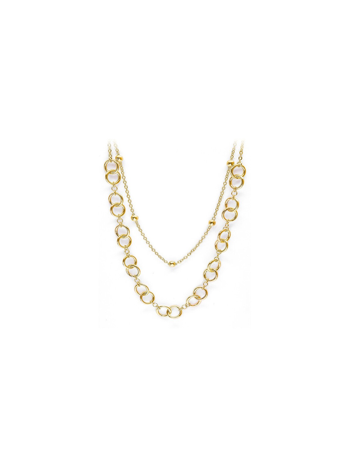 Pierre Lannier Collana doppia Seduction BJ02A9201 placcata oro. donna