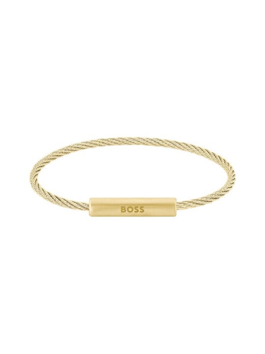 Hugo Boss Bracciale alla moda placcato oro Alek 1580388 uomo
