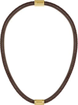 Hugo Boss Collana originale in pelle 1580421 uomo