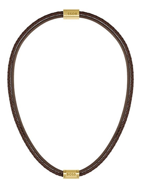 Hugo Boss Collana originale in pelle 1580421 uomo