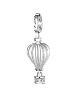 Rosato Incantevole ciondolo in argento con la storia della mongolfiera RZ195R donna