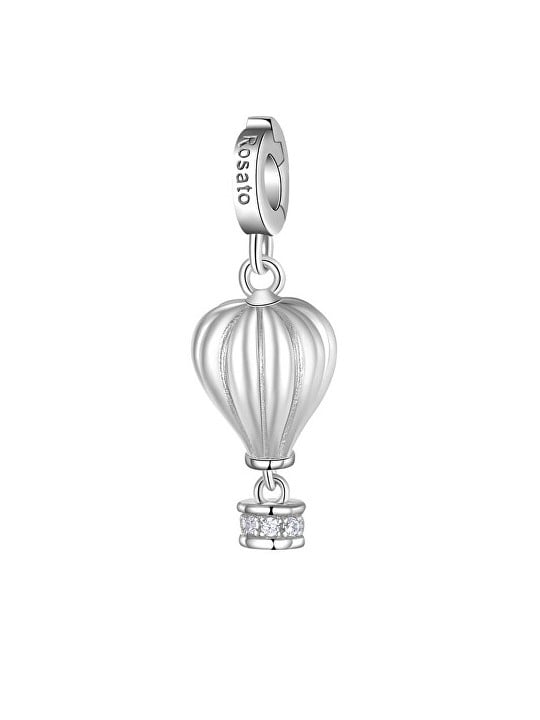 Rosato Incantevole ciondolo in argento con la storia della mongolfiera RZ195R donna