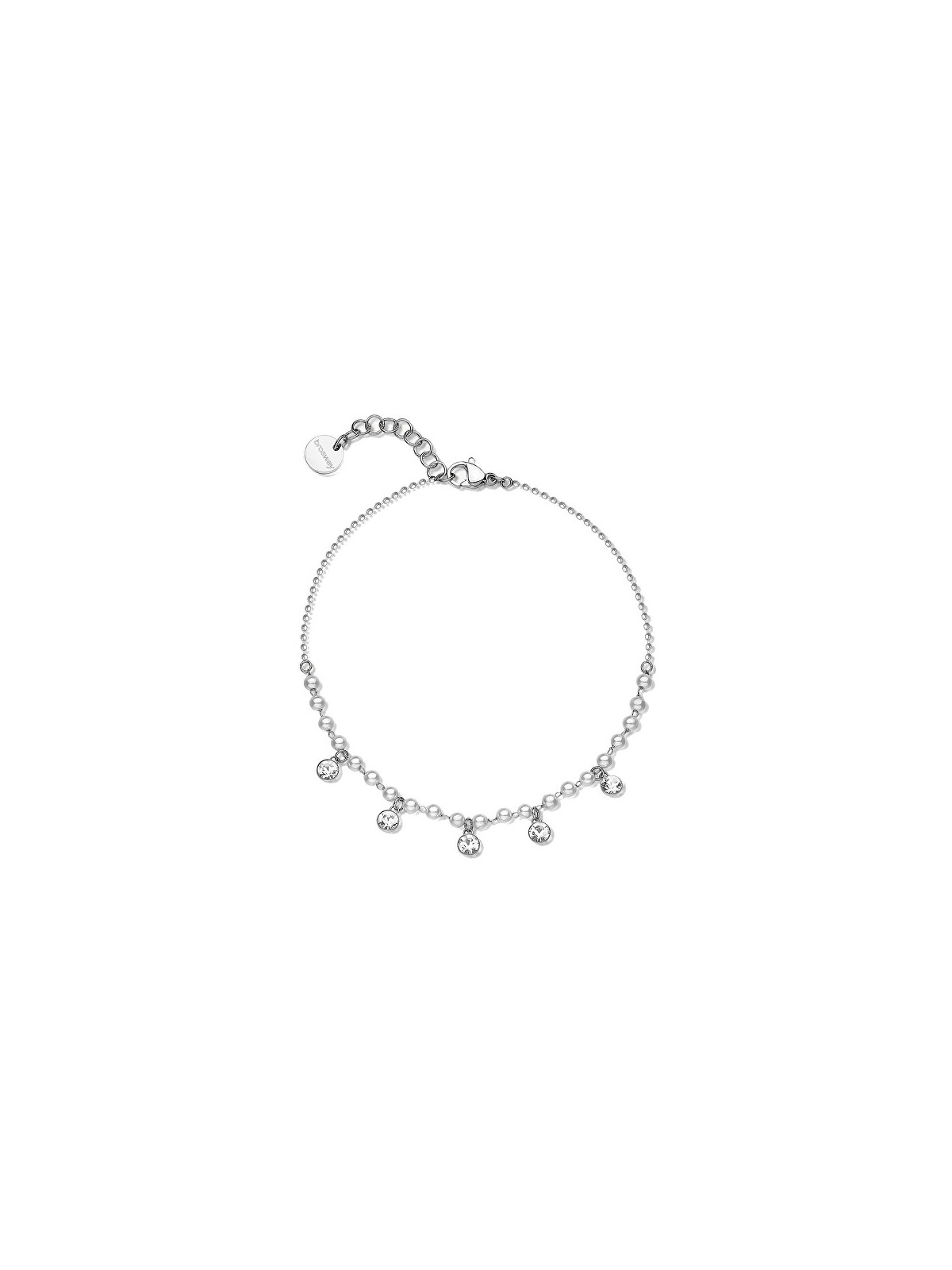 Brosway Braccialetto in acciaio con ciondolo e perle Chant BAH89 donna