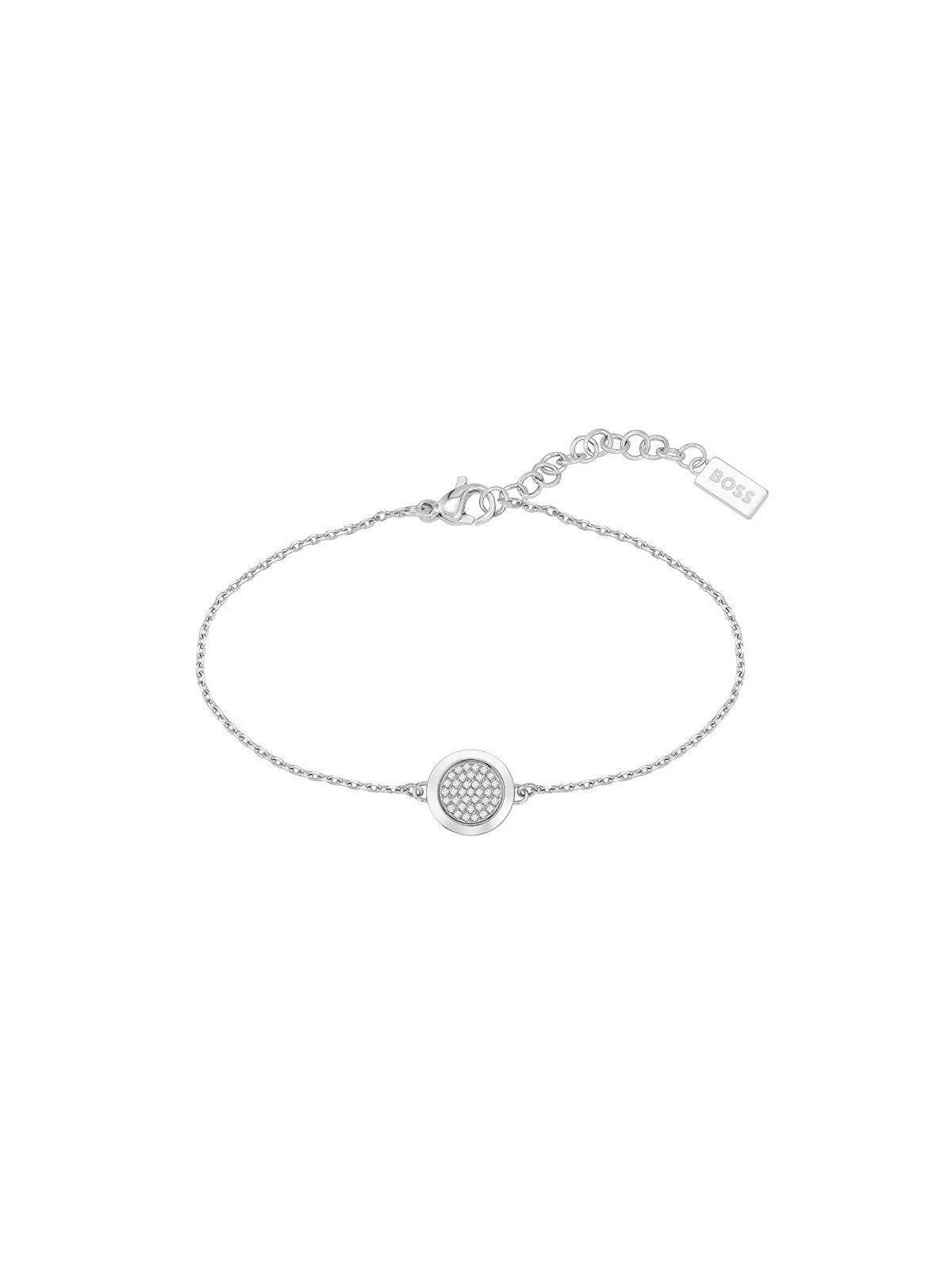 Hugo Boss Bellissimo bracciale in acciaio con cristalli a medaglione 1580299 donna