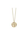 CRYSTalp Collana coordinata placcata in oro con cristalli Chakra Albero della vita 30093.MLT.G donna