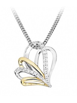 Silver Cat Collana in argento con zirconi cubici SC515 catena, pendente donna