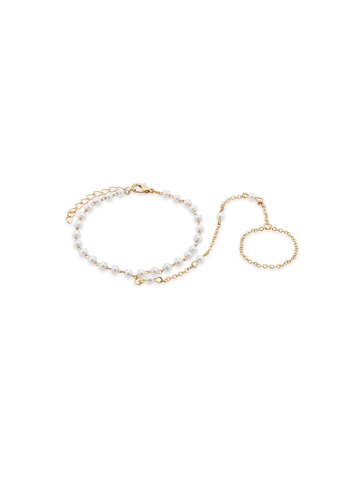 Troli Elegante bracciale placcato oro con filettatura sul dito donna