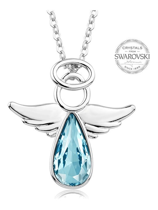 Levien Collana con angelo Rafael in cristallo turchese donna