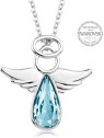 Levien Collana con angelo Rafael in cristallo turchese donna