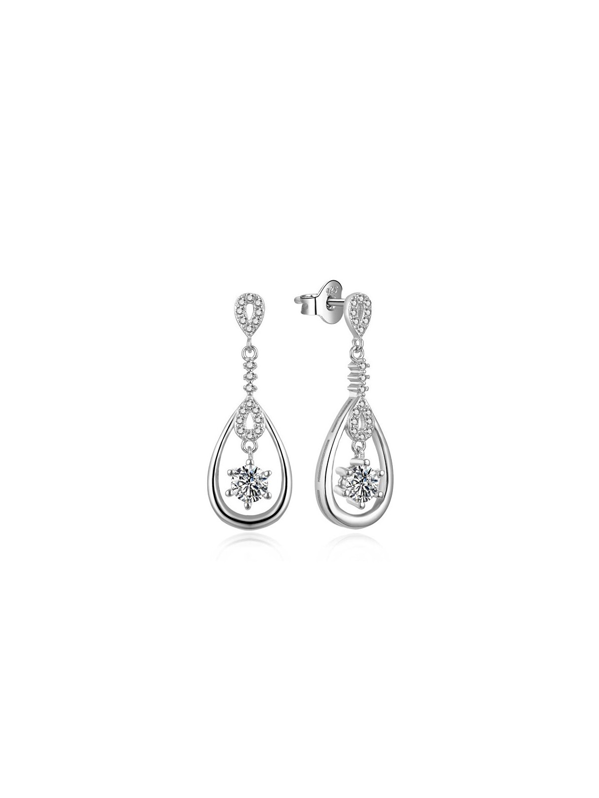 MOISS Orecchini scintillanti in argento con zirconi Estera E0003084 donna
