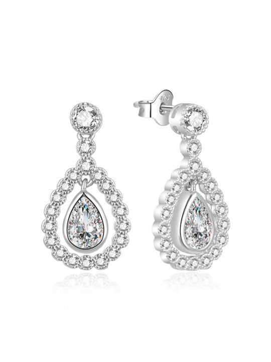 MOISS Orecchini scintillanti in argento con zirconi cubici E0003086 donna