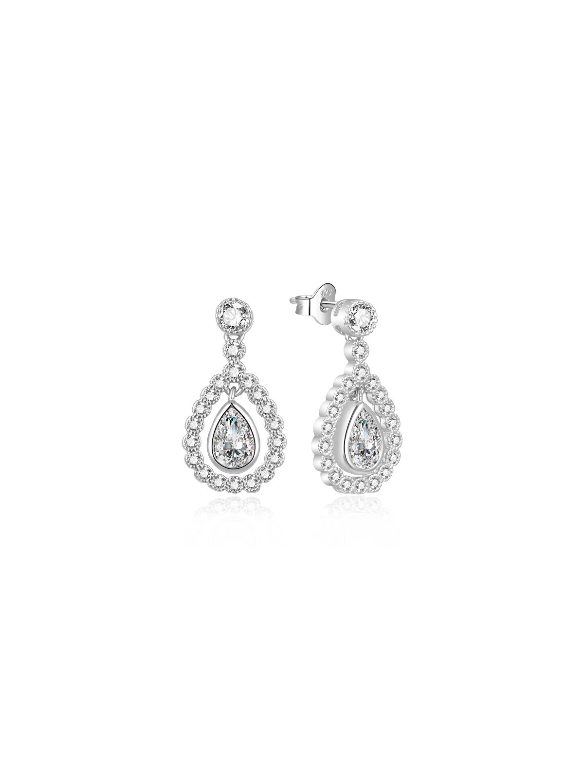 MOISS Orecchini scintillanti in argento con zirconi cubici E0003086 donna